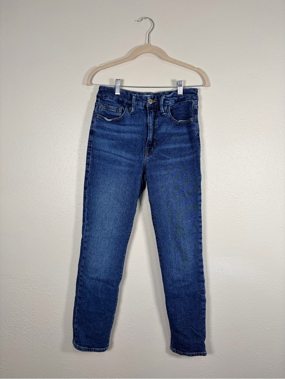 Good American High-Rise Dark Blue Slim Jeans
